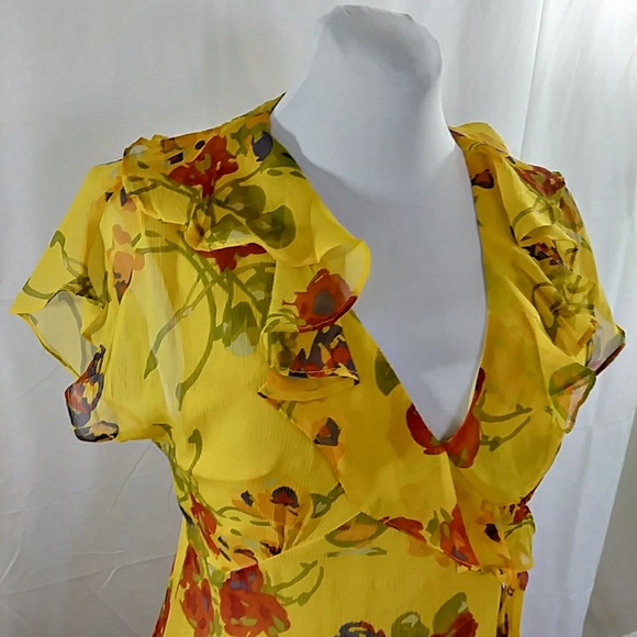 Sundance Silk. Wrap Dress Size 8. - Picture 6 of 7